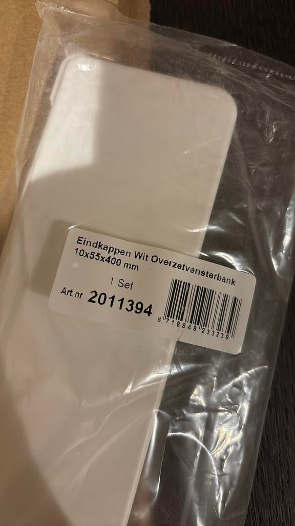 Eindkappen vensterbank 10x55x400mm, Ophalen of Verzenden, Nieuw, Vensterbanken