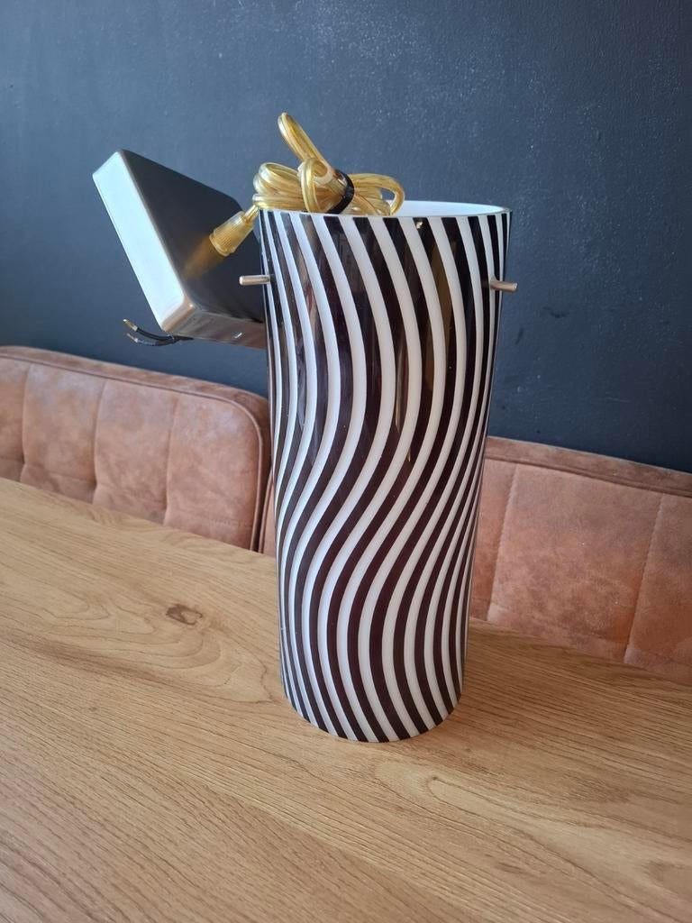 Mooie gestreepte lamp kwantum, Huis en Inrichting, Woonaccessoires | Vazen, Ophalen, Overige kleuren, Minder dan 50 cm, Glas
