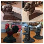 Gietijzer deurstopper wig slak eekhoorn haan terrier hond, Ophalen of Verzenden