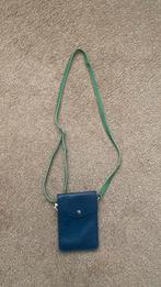 Telefoontasje leer, Ophalen of Verzenden, Zo goed als nieuw, Blauw, Leer
