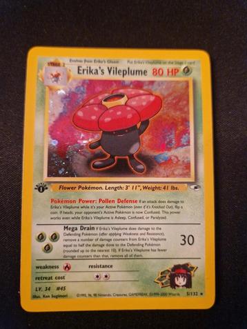 Gym heroes Pokémon holo 1st edition. TCG collect Vileplume beschikbaar voor biedingen