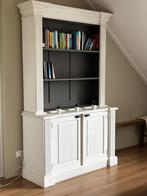 Robuuste Vintage hardhouten buffetkast - 2delig, Huis en Inrichting, Kasten | Buffetkasten, Ophalen, Gebruikt, 50 tot 75 cm, 200 cm of meer