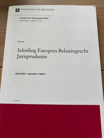 Jurisprudentie Europees belastingrecht beschikbaar voor biedingen