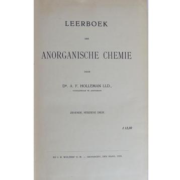 A.F. HOLLEMAN LEERBOEK DER ANORGANISCHE CHEMIE  beschikbaar voor biedingen