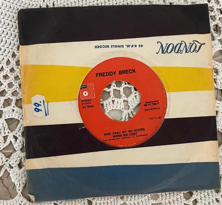 Vinyl Singeltje Freddy Breck, Cd's en Dvd's, Vinyl Singles, Zo goed als nieuw, Single, Pop, 7 inch, Ophalen of Verzenden