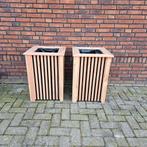 Partij bloembakken douglas plantenbakken, Ophalen, Zo goed als nieuw, Vierkant, Hout