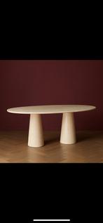 Travertin eettafel, Ophalen, 50 tot 100 cm, Zo goed als nieuw, Vijf personen of meer