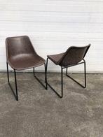 5 stuks leren horeca kuipstoelen, Ophalen, Bruin, Zo goed als nieuw, Vijf, Zes of meer stoelen