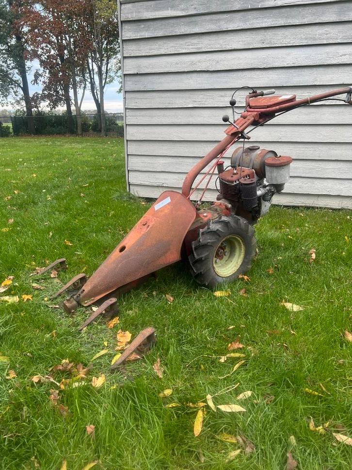 Oldtimer Aebi AM9 vingerbalk maaier werkend en lopend, Tuin en Terras, Grasmaaiers, Gebruikt, Benzine-grasmaaier, 50 cm of meer
