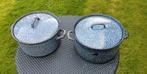 Vintage Emaille Pannen Set, Huis en Inrichting, Keuken | Potten en Pannen, Ophalen of Verzenden, Gebruikt, Overige materialen