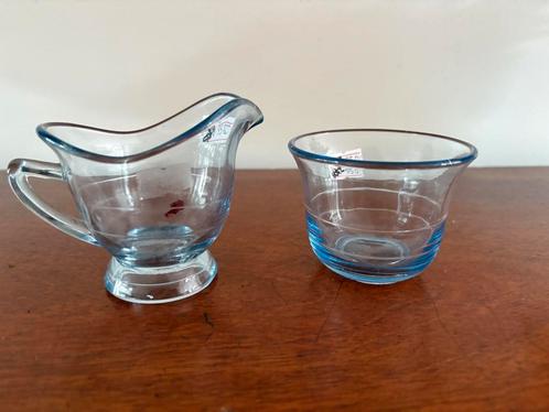 Roomstel blauw persglas, Antiek en Kunst, Antiek | Glas en Kristal, Ophalen of Verzenden