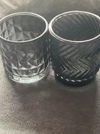 Waxinelichthouders Glas - Set van 2, Schaal, Rond, Ophalen of Verzenden, Glas