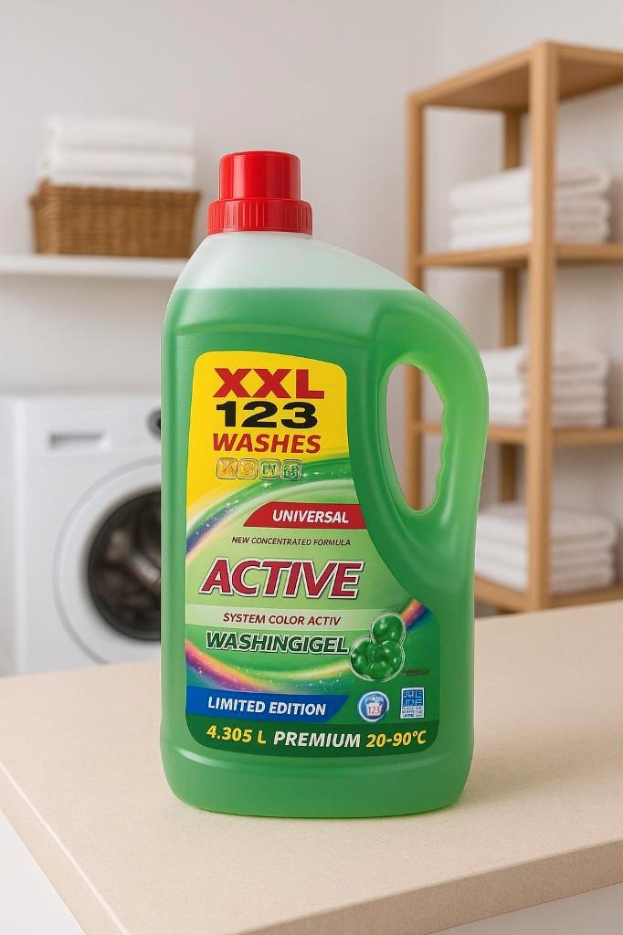 Partij Active universeel vloeibaar wasmiddel 4,305 liter, Huis en Inrichting, Schoonmaakartikelen, Overige typen, Ophalen of Verzenden