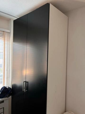 IKEA Pax kast 100x58x236 - Wit frame, zwarte deuren - afbeelding 5