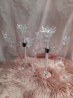2 x mooie kristallen kandelaars 75.00 p.s, Ophalen of Verzenden