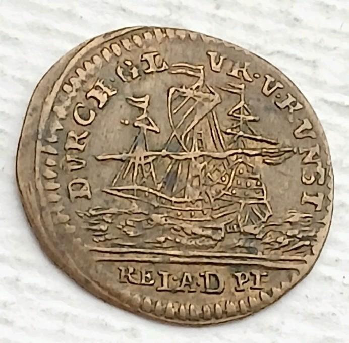 Antieke Rekenpenning 1732 Lodewijk XV Louis Nuremberg Token, Postzegels en Munten, Penningen en Medailles, Overige materialen