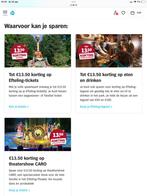 efteling albert heijn kortingskaartjes 19 stuks, Tickets en Kaartjes, Drie personen of meer, Kortingskaart