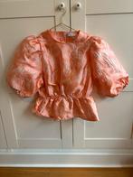 Loavies Top met Pofmouwen, Verzenden, Oranje, Korte mouw, Maat 36 (S)