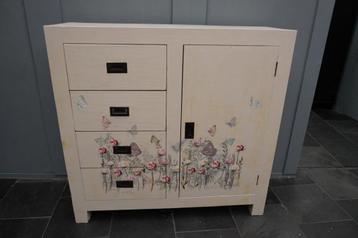 Teal houten kast - peony fields  beschikbaar voor biedingen
