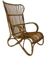 Set van twee Belse 8 model Rotan stoelen Dirk van Sliedregt, Gebruikt, Twee, Bruin, Vintage