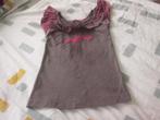Mooi taupe/fuchsia/turquoise zomer topje Muy Malot zgan, Ophalen of Verzenden, Zo goed als nieuw, Shirt of Longsleeve, Meisje
