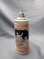 Antieke Bierpul met Tinnen Deksel, Antiek en Kunst, Antiek | Keramiek en Aardewerk, Ophalen of Verzenden