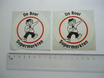 sticker oud DE BOER supermarkt winkel vintge retro 2x beschikbaar voor biedingen