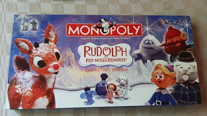 bordspel Kerst monopoly Rudolph the Red Nosed Reindeer, Hobby en Vrije tijd, Gezelschapsspellen | Bordspellen, Nieuw, Een of twee spelers
