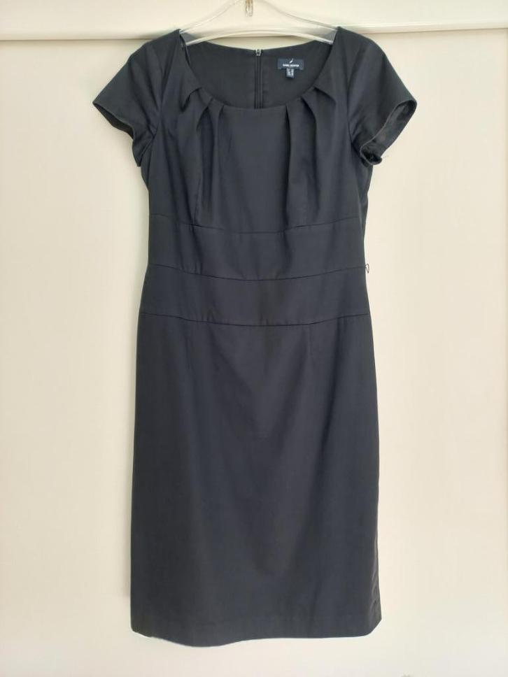 jurk zwart, Kleding | Dames, Jurken, Zo goed als nieuw, Maat 38/40 (M), Zwart, Onder de knie, Ophalen of Verzenden