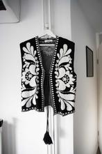 Vest/gilet met wit patroon By Clara maat S-M, Verzenden, Zwart, By Clara, Maat 36 (S)