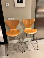 4 Vintage Houten Vlinder Barkrukken - Fritz Hansen jr serie, Huis en Inrichting, Barkrukken, Ophalen, Gebruikt, 60 tot 90 cm, 4 krukken