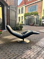 Jori Design Yoga relaxe fauteuil ergonomisch zwart leer, Huis en Inrichting, Fauteuils, Ophalen, Minder dan 75 cm, Leer, Zo goed als nieuw