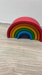 Houten kleuren grimms regenboom 6 bogen 17 cm middel, Ophalen, Zo goed als nieuw
