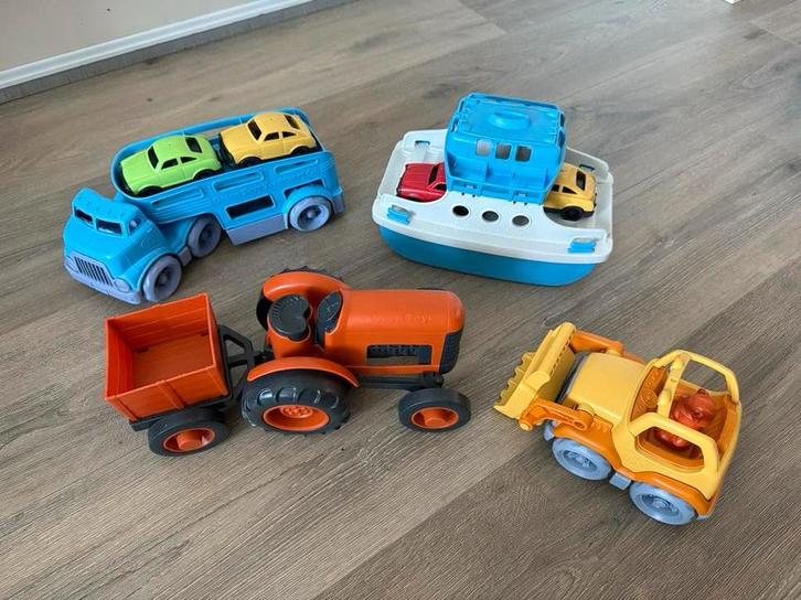 Green Toys Voertuigen Set, Kinderen en Baby's, Speelgoed | Speelgoedvoertuigen, Zo goed als nieuw, Ophalen of Verzenden