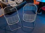 Set vintage metalen klapstoelen model Aland, Huis en Inrichting, Stoelen, Ophalen, Gebruikt, Twee, Overige kleuren