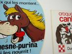 sticker J L PESCH strip art dieren purina hond retro vintage, Verzamelen, Stickers, Verzenden
