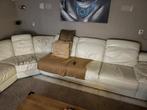 Lederen hoekbank bank, Huis en Inrichting, Ophalen of Verzenden, Gebruikt
