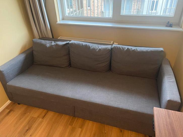 Friheten slaapbank Ikea donkergrijs, Huis en Inrichting, Slaapkamer | Slaapbanken, Gebruikt, 140 cm, 200 cm, Tweepersoons, Grijs