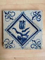 antieke tegel, muurtegel, tulp, 17e eeuw, Antiek en Kunst, Ophalen of Verzenden