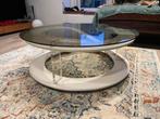 Vintage Space age salontafel rookglas, Huis en Inrichting, Tafels | Salontafels, Ophalen, 50 tot 100 cm, Rond, 50 tot 100 cm