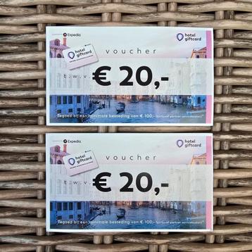 1x Hotel Giftcard voucher twv €20 korting waardebon beschikbaar voor biedingen