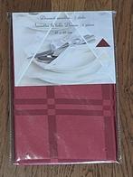 2 Damast servetten 47 x 47 cm, Ophalen of Verzenden, Nieuw, Rood, Overige typen