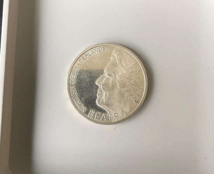 Zilveren tientje, Postzegels en Munten, Munten | Nederland, Losse munt, 10 gulden, Koningin Beatrix, Zilver, Ophalen of Verzenden