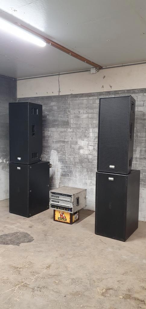 Beyma pa set met versterkers, Audio, Tv en Foto, Luidsprekers, Gebruikt, Overige typen, 120 watt of meer, Overige merken, Ophalen