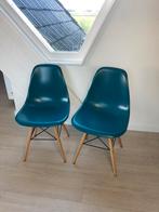 Set van 5 Stijlvolle Kunststof Kuipstoelen van Leen Bakker, Huis en Inrichting, Stoelen, Ophalen, Kunststof, Blauw, Zo goed als nieuw