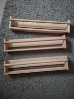 2 Flisat ikea wandopbergers, Huis en Inrichting, Minder dan 50 cm, Zo goed als nieuw, Grenenhout, Rechthoekig