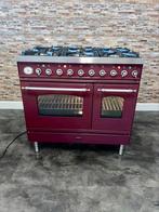 Luxe Bordeaux rode Boretti Fornuis 6 pits dubbele oven 90 cm, Witgoed en Apparatuur, Fornuizen, 60 cm of meer, 5 kookzones of meer