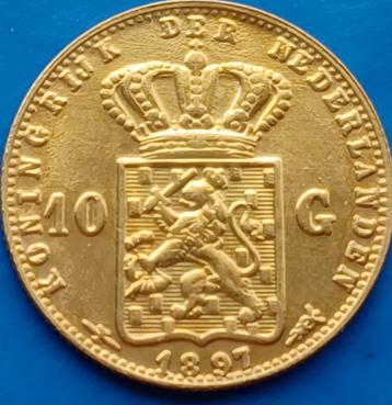 10 gulden 1897 - Wilhelmina copy    beschikbaar voor biedingen