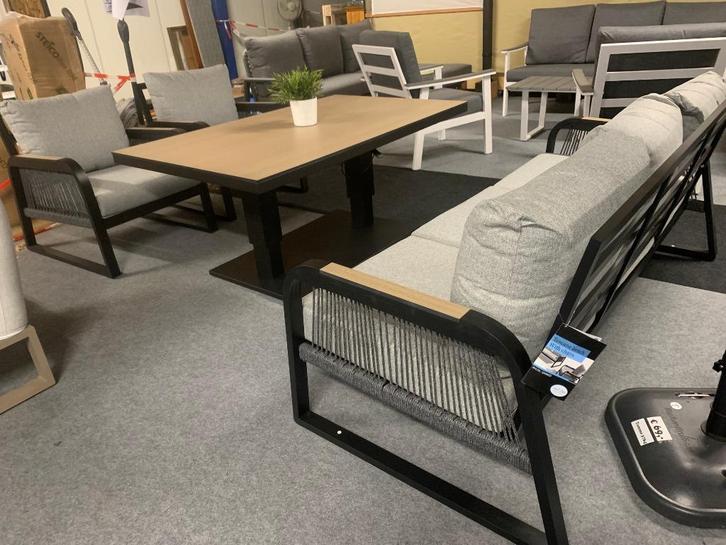 Lounge dining set, Tuin en Terras, Tuinsets en Loungesets, Nieuw, Loungeset, Aluminium, 5 zitplaatsen, Bank, Eettafel, Stoel, Ophalen