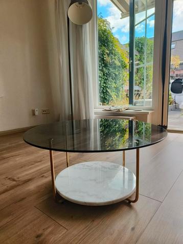 salontafel Moricio van Laredoute (marmer en glas) beschikbaar voor biedingen